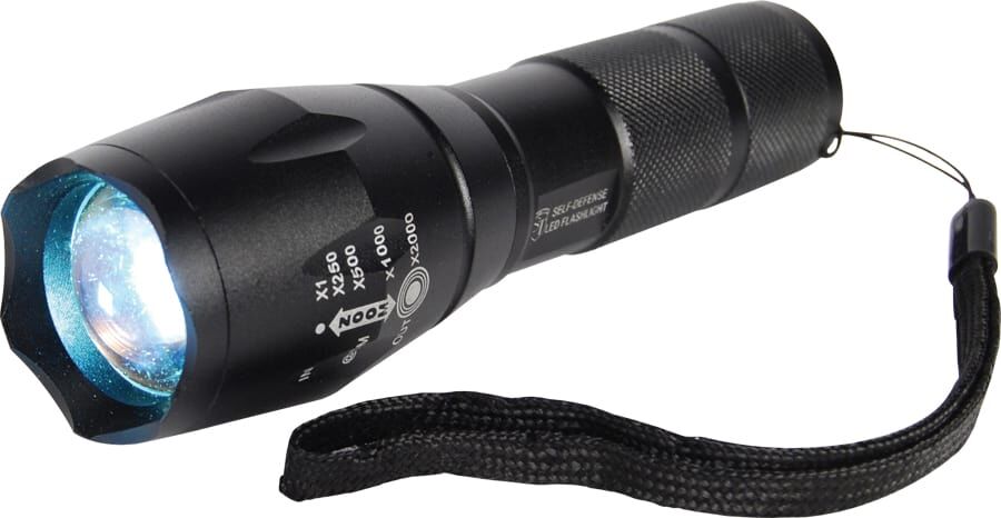 Rechargable Zoomable LED Flashliht Front Side | For Security Sake Rechargable Zoomable LED Flashliht Front Side