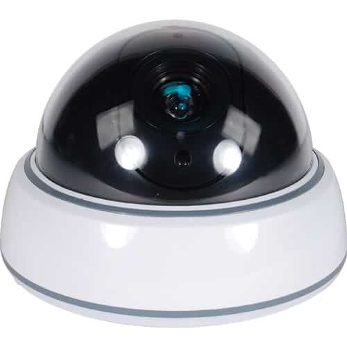 Dummy Dome Camera With LED, White Body Front | For Security Sake Dummy Dome Camera With LED, White Body Front